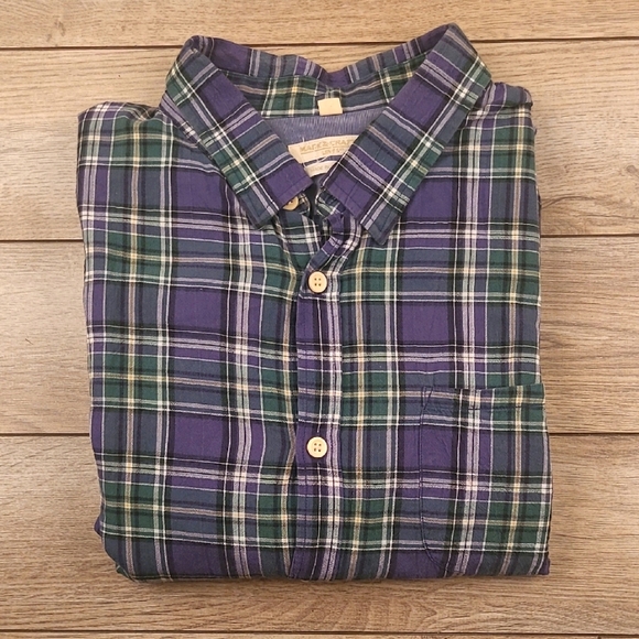 Levi's Other - LEVIS LVC‎ Portugal Blue Green Plaid Checkered Sz 2 / M Mens Short Sleeve Shirt